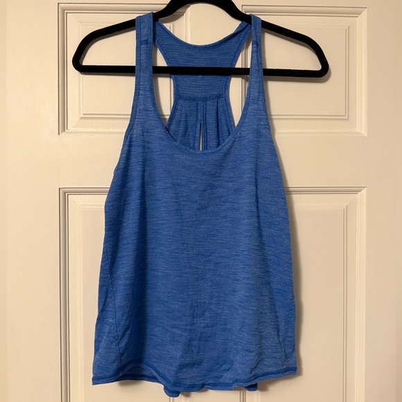 Lululemon Salute the Sun Tank Heathered Blue Approx Size 8 GUC - Picture 1 of 7